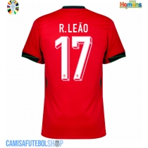 Camisa de time de futebol Portugal Rafael Leao #17 Replicas 1º Equipamento Europeu 2024 Manga Curta